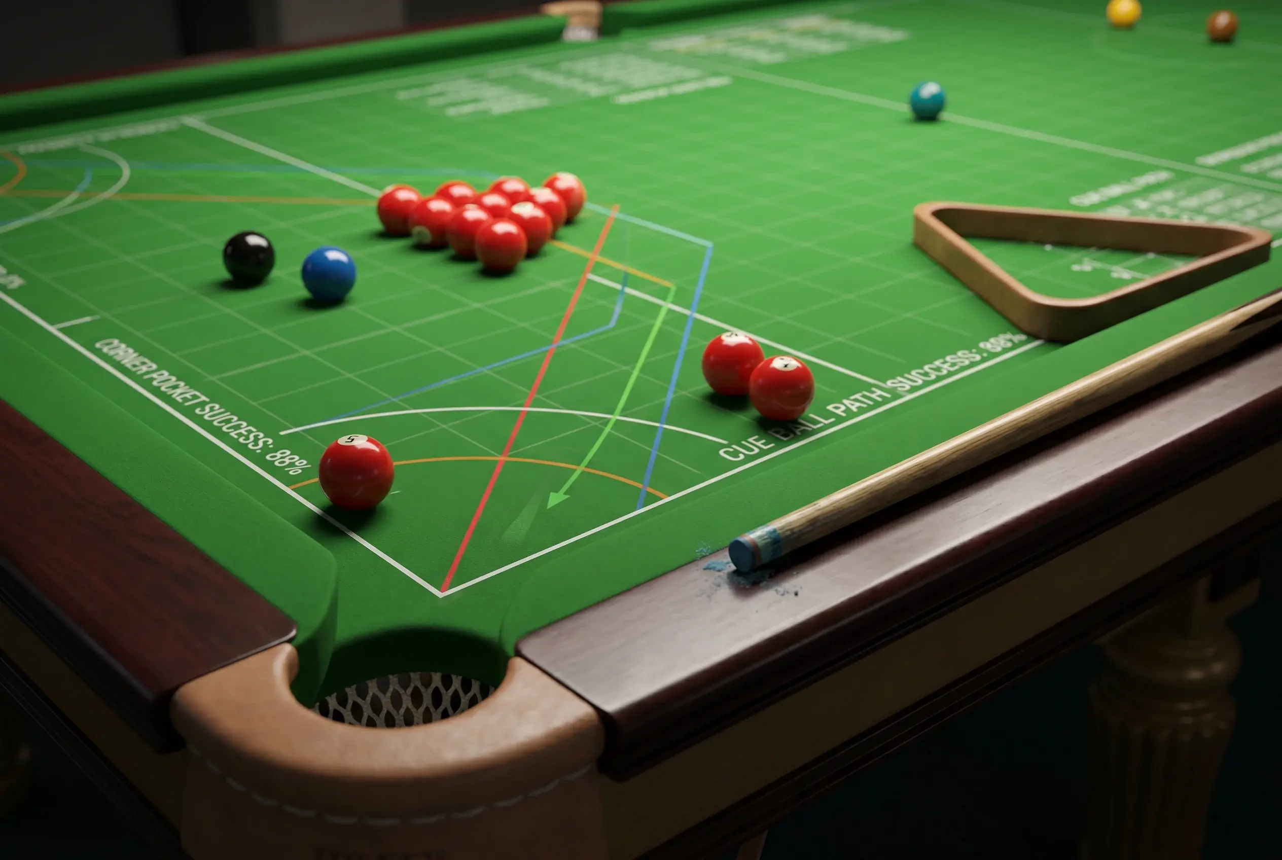 Snooker Statistiken für Wetten — Bildschirm mit Spielerstatistiken und Formkurven