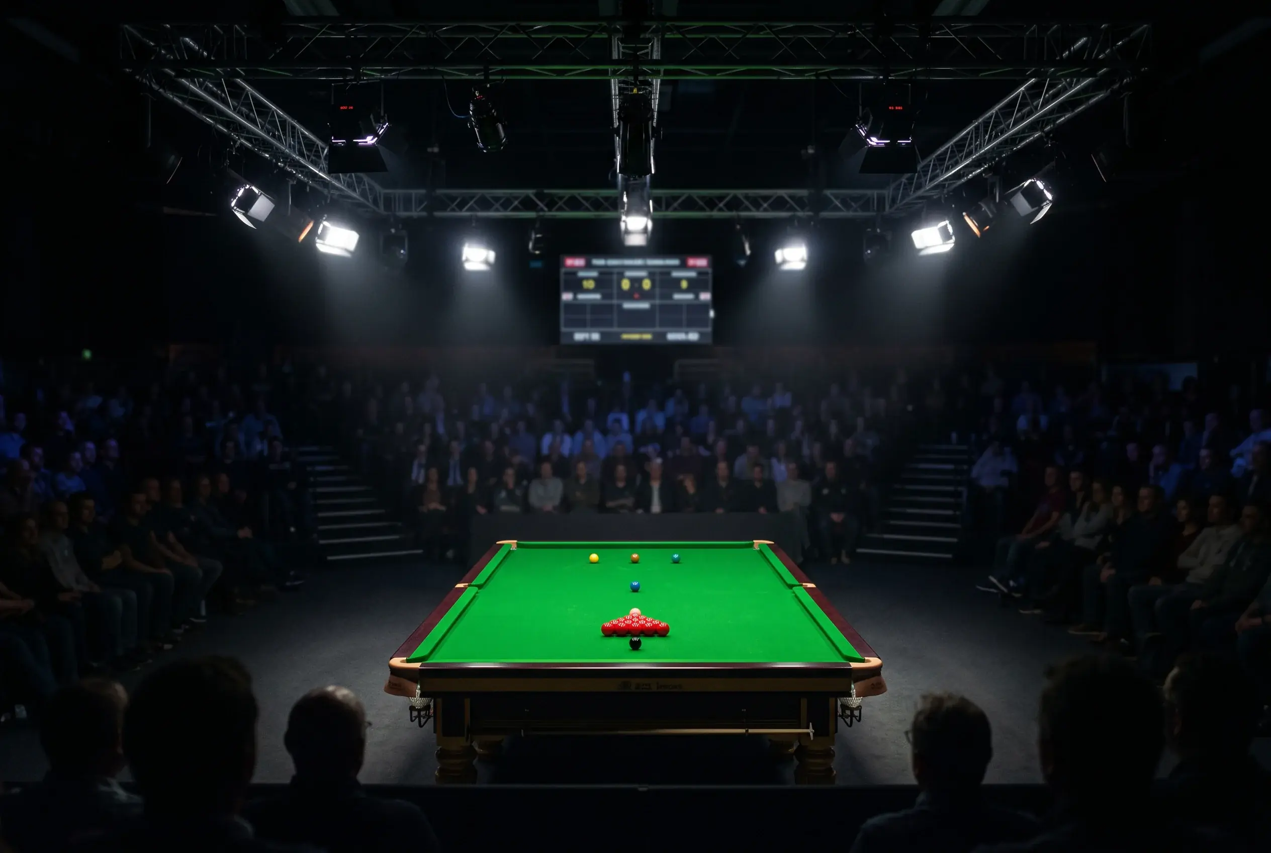 UK Championship Wetten — York Barbican Turnierhalle mit Snookertisch und Zuschauern